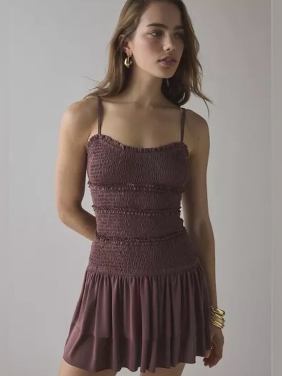 Urban Outfitters Dresses & Skirts - Urban outfitters Heide Smocked Drop Waist Mini Dress
